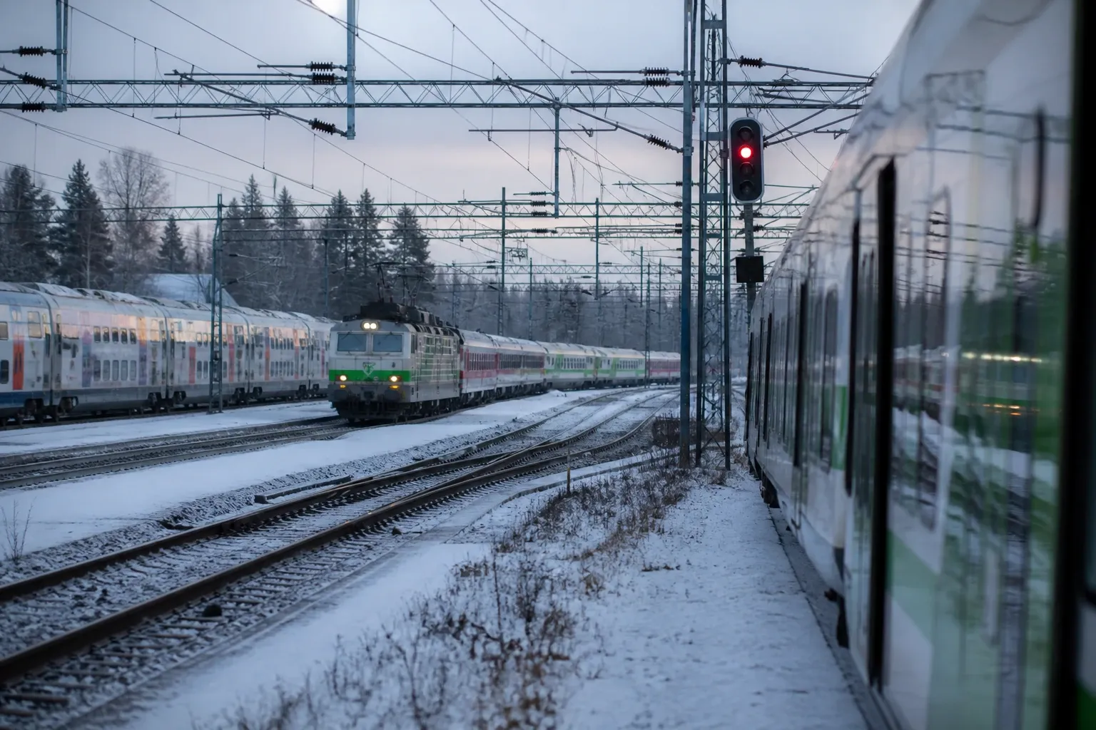 Redaktionell illustration till Annan tågtrafik orsakar förseningar i Finland