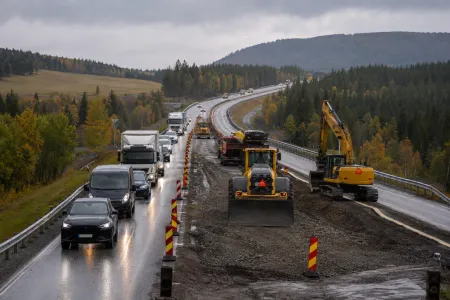 Redaktionell illustration till Vägarbete påverkar E45 i Jämtland