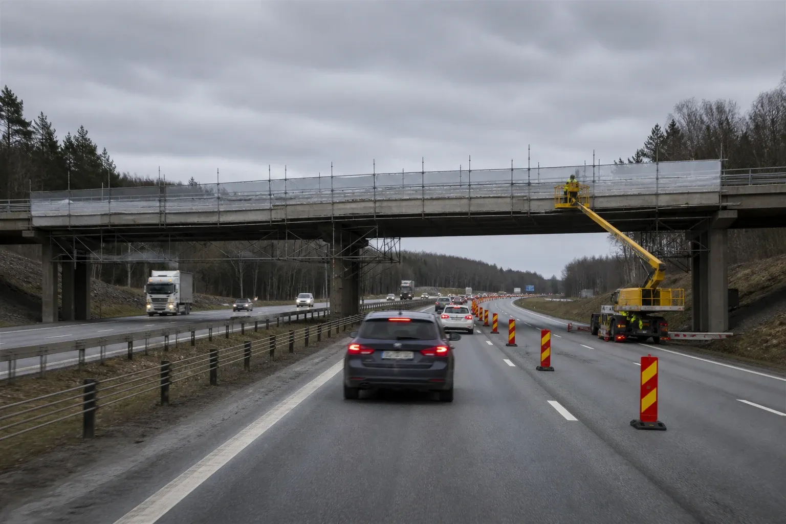 Redaktionell illustration till Broarbete påverkar E6 mot Malmö