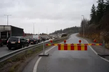 Redaktionell illustration till Påfart avstängd på E18 mot Enköping