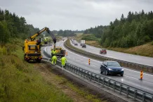 Redaktionell illustration till Räckesarbeten påverkar E18 mot Västerås
