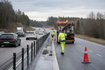 Redaktionell illustration till Saneringsarbete påverkar E4 mot Uppsala