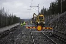 Redaktionell illustration till Spår stängt vid Saunakallio under banarbeten