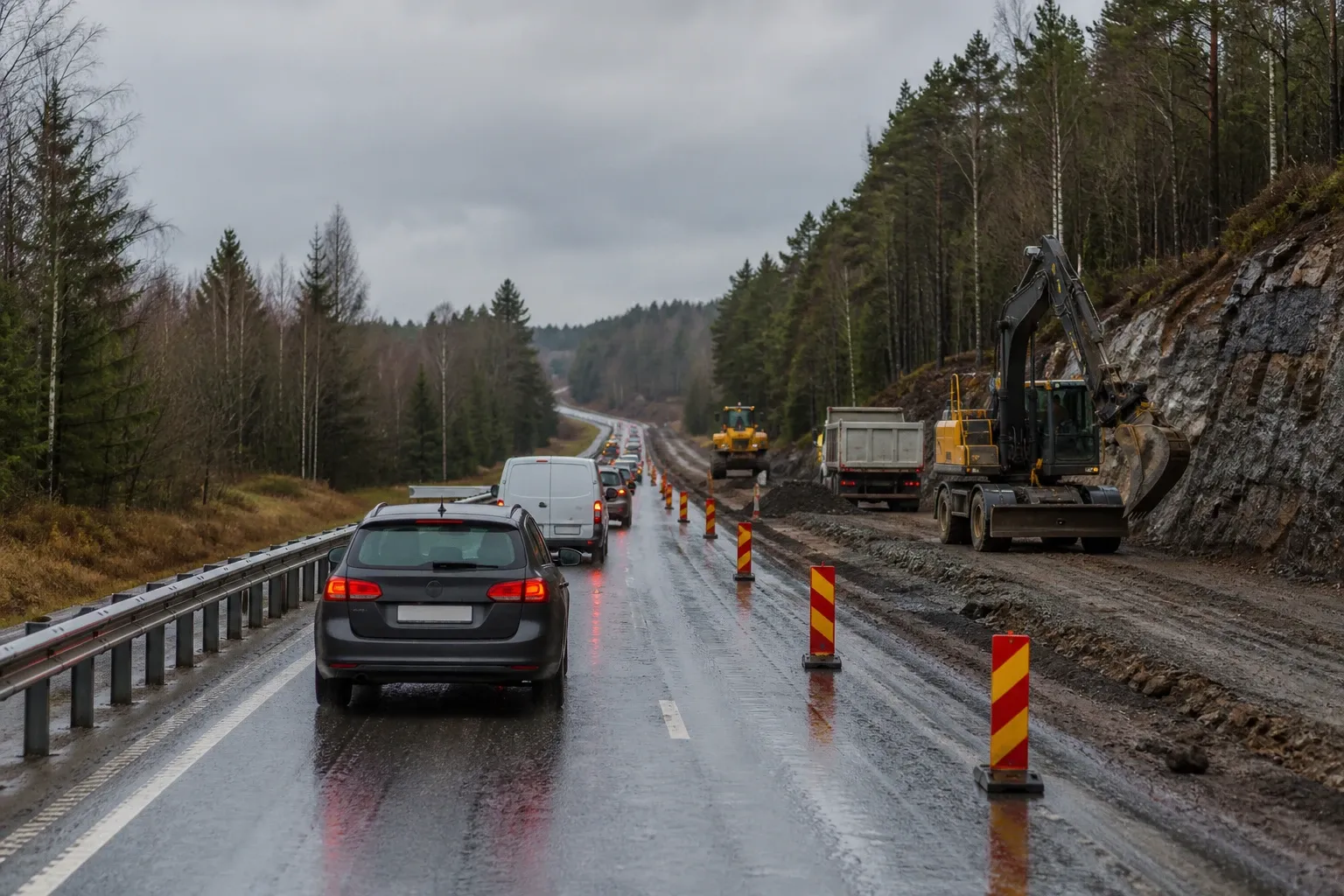 Redaktionell illustration till Vägarbete påverkar väg 27 vid Voxtorp